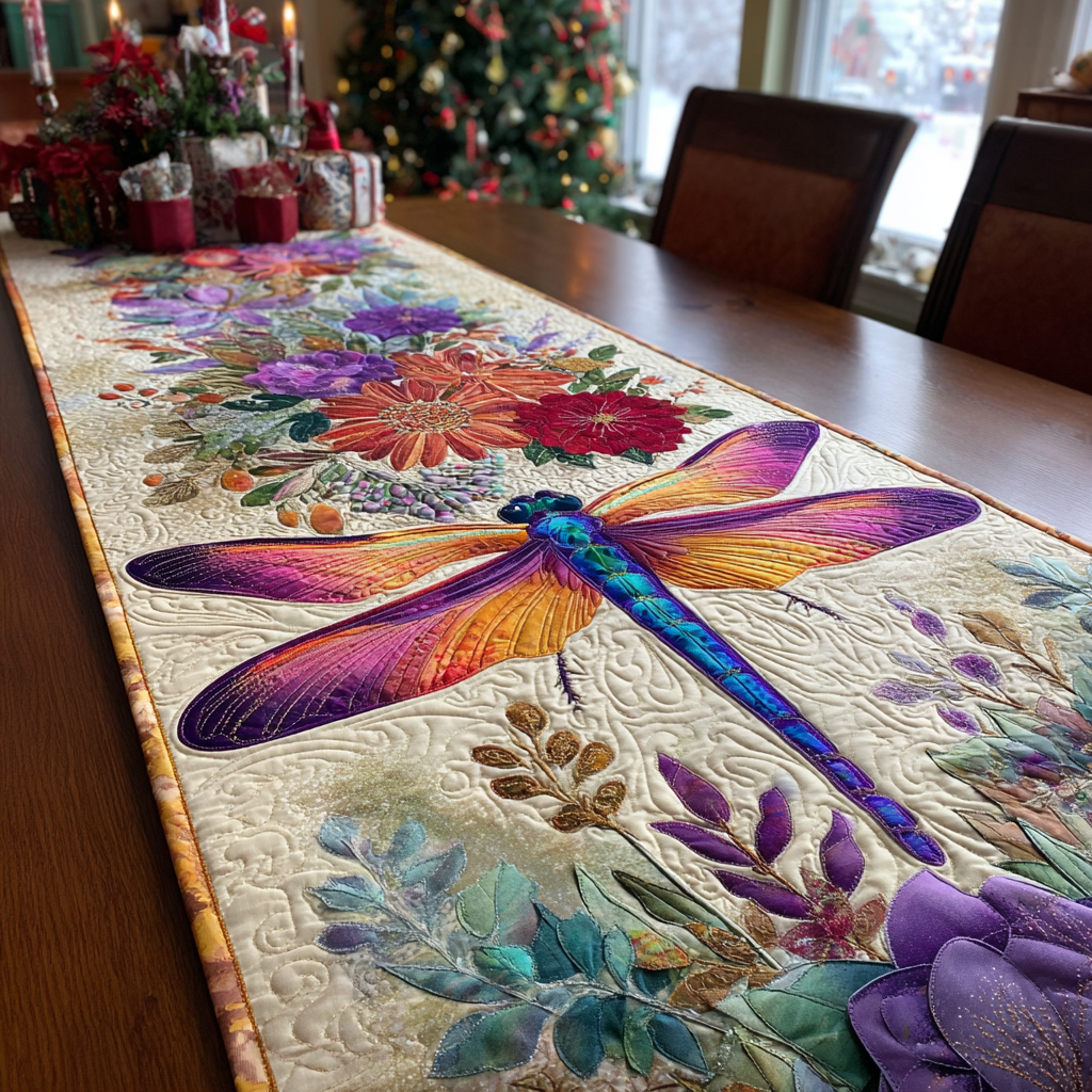 Dragonfly Spirit Quilted Table Runner NCU0DDK1482