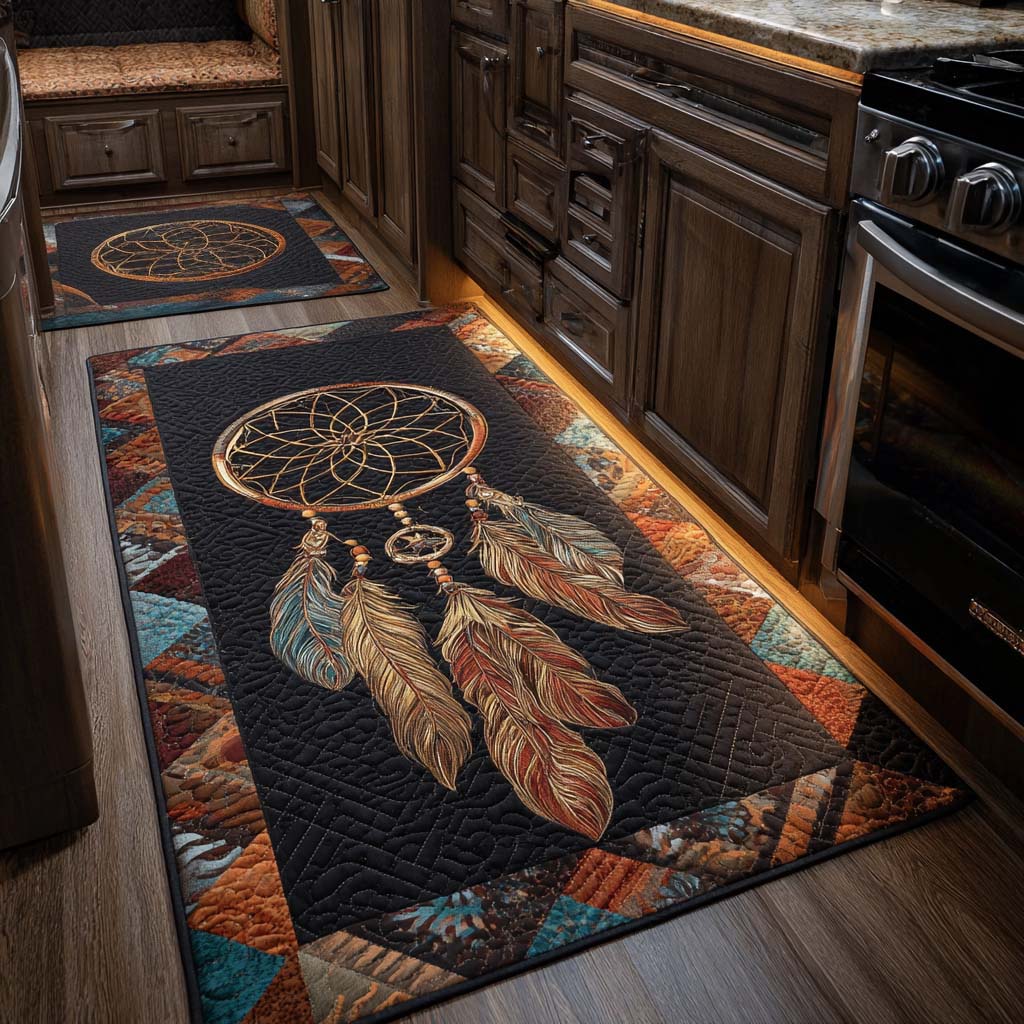Dream Catcher Dark Kitchen Area Rug NCU0NT10842