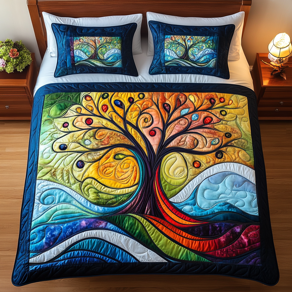 Dreamscape Grove 3-Piece Quilted Bedding Set NCU0TL2020