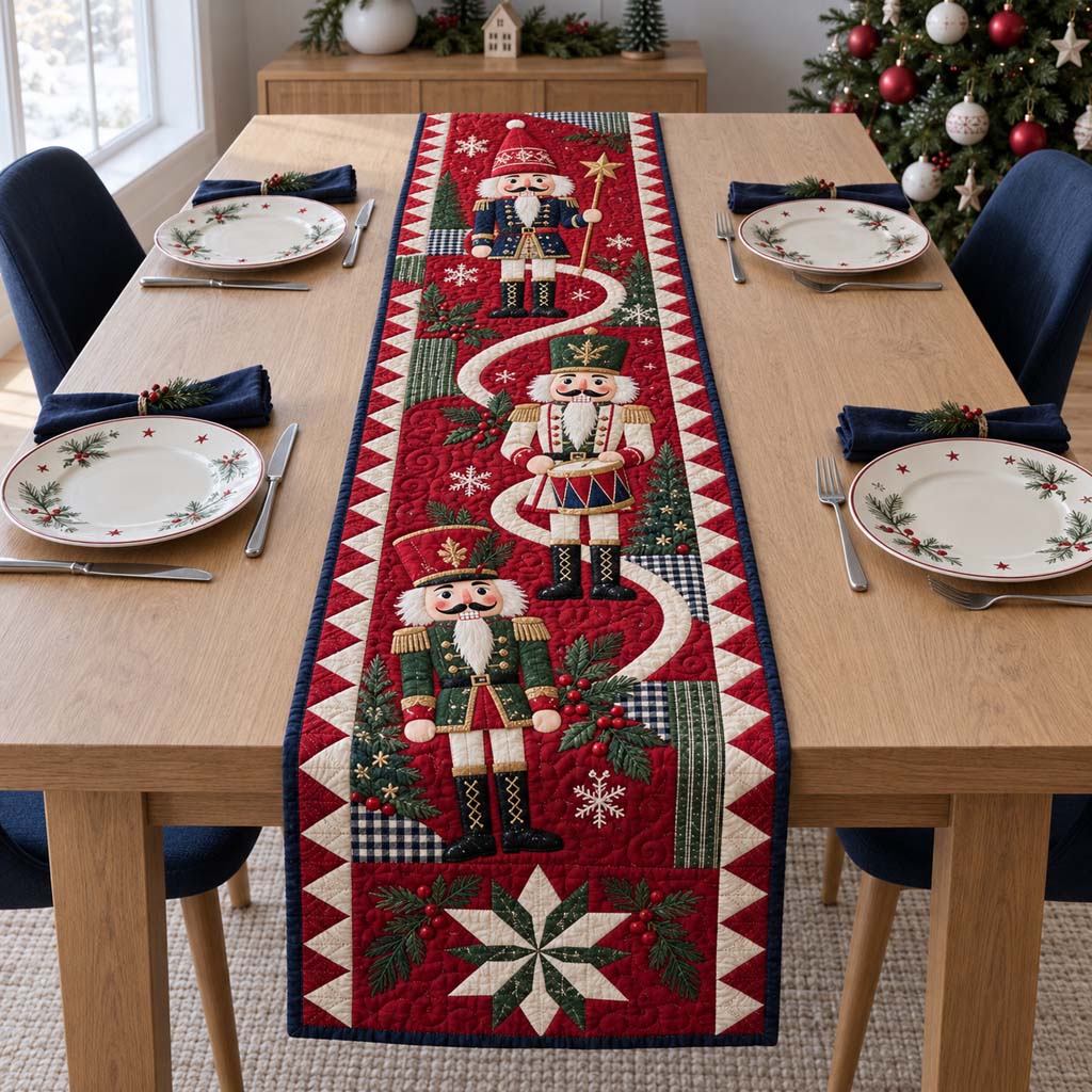 Dynamic Nutcracker Quilted Table Runner NCU0HNH1301