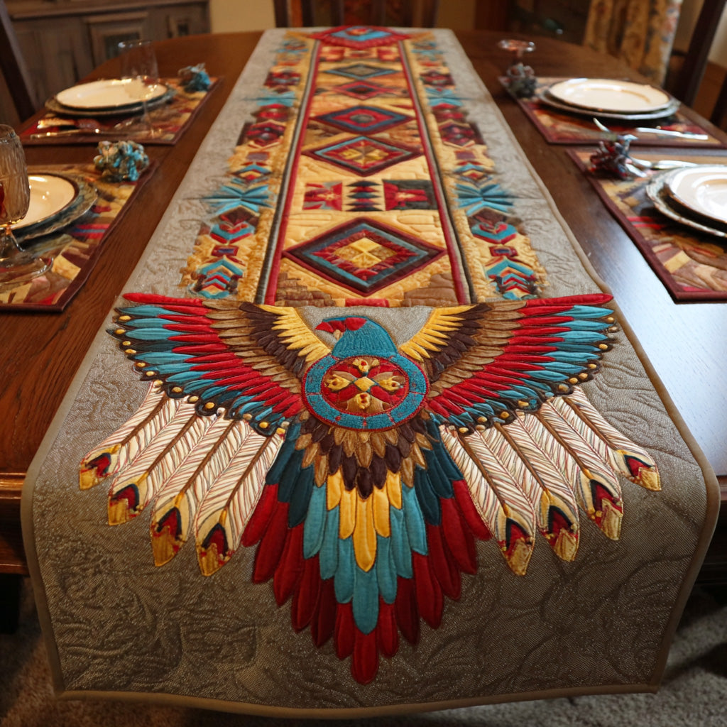 Eagle Shield Rise Quilted Table Runner NCU0NTD1265