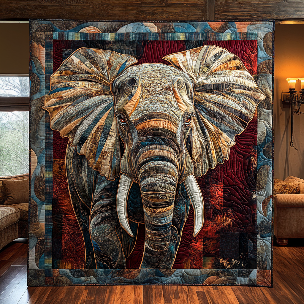 Elephant Band Quilted Blanket NCU0DV144
