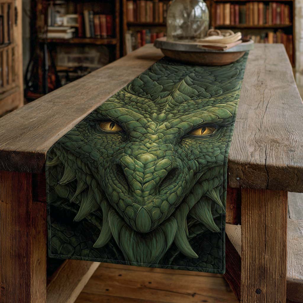 Emerald Eyes Quilted Table Runner NCU0NXD455