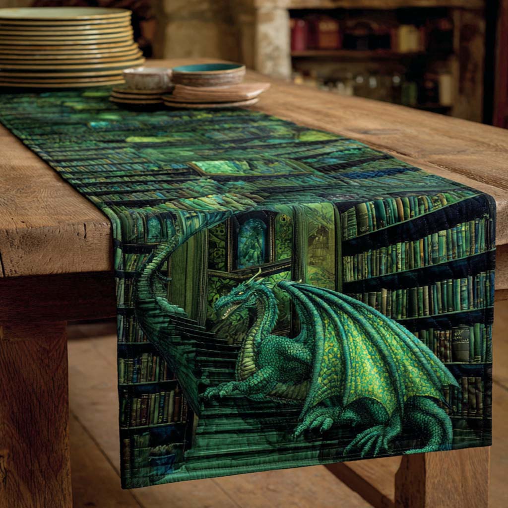 Emerald Flame Quilted Table Runner NCU0NXD460
