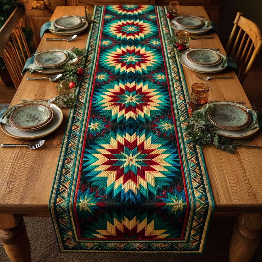 Emerald Peak Quilted Table Runner NCU0HNH869