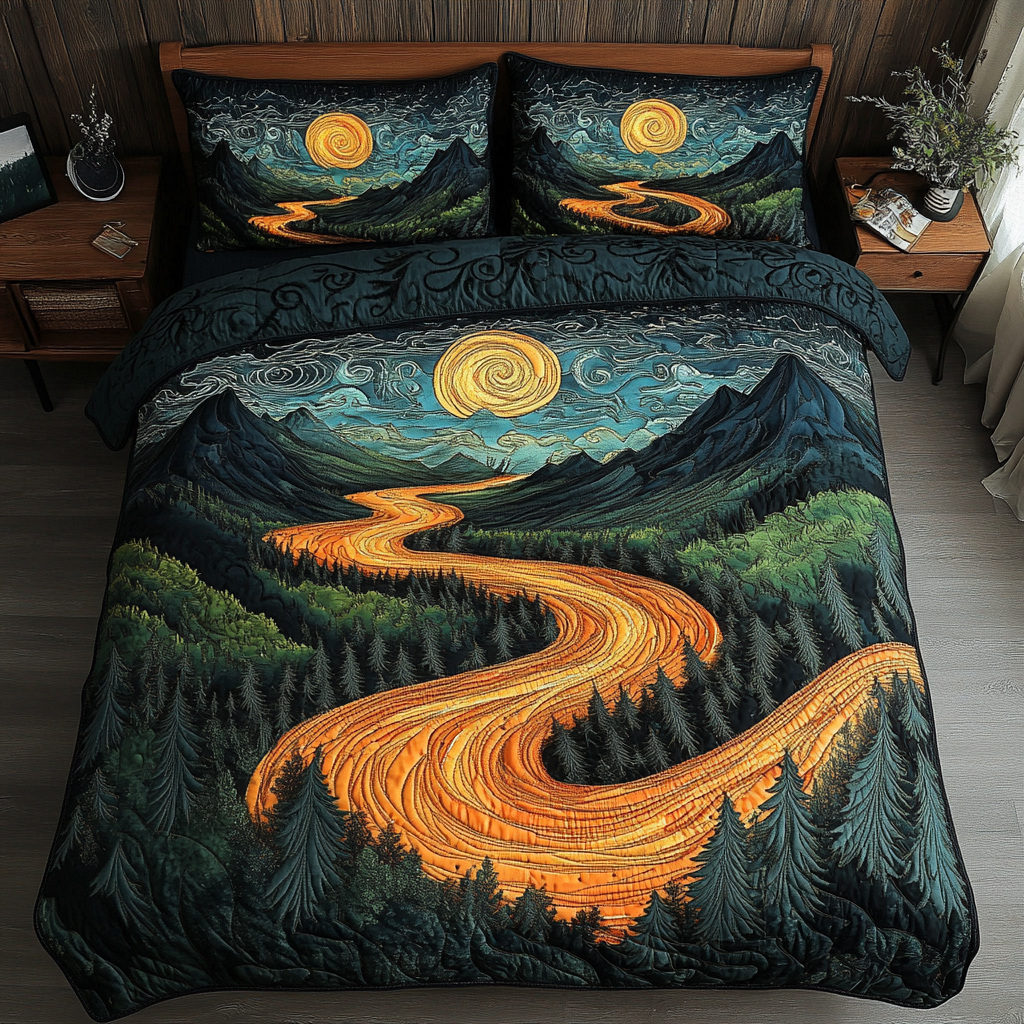 Enchanted Journey 3-Piece Quilted Bedding Set NCU0DDK120