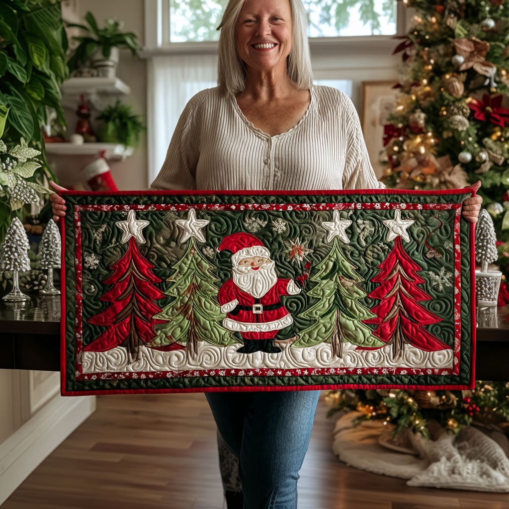 Enchanted Spruce Quilted Table Runner NCU0PTT1357