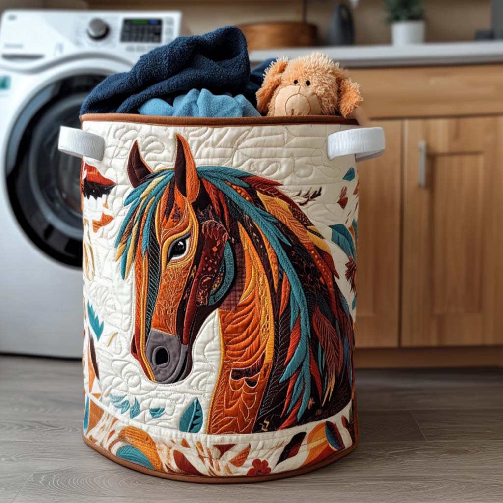 Equine Soul Quilted Laundry Basket NCU0NNT1148