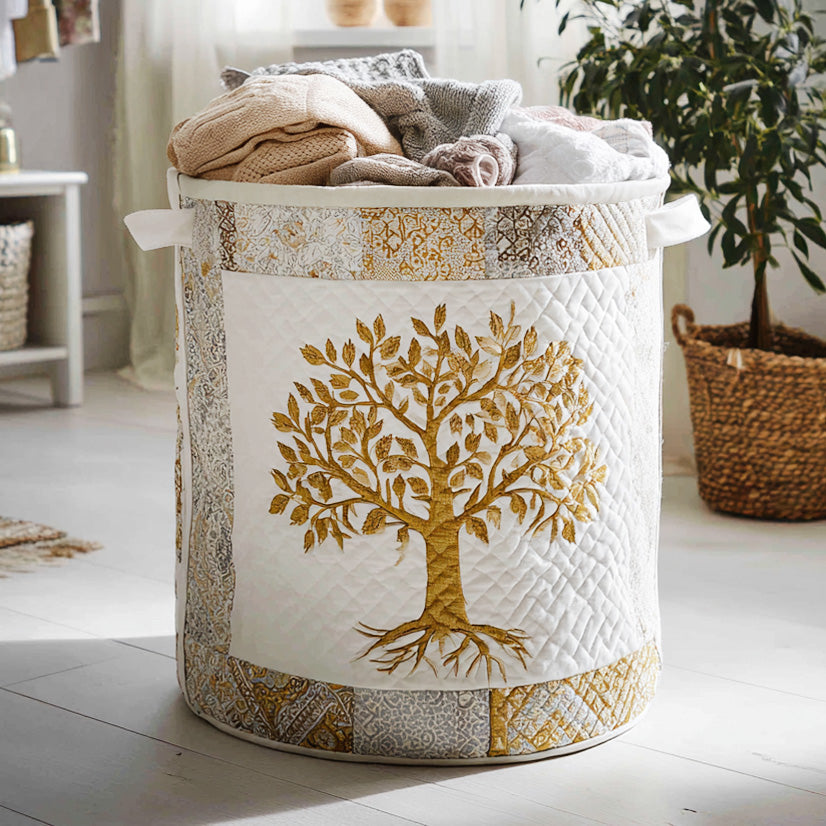 Eternal Roots Quilted Laundry Basket NCU0DV835
