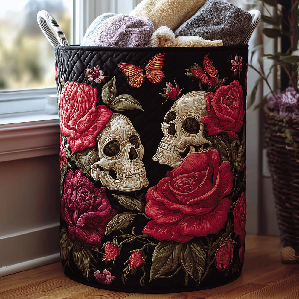Eternal Skull Quilted Laundry Basket NCU0TH3132