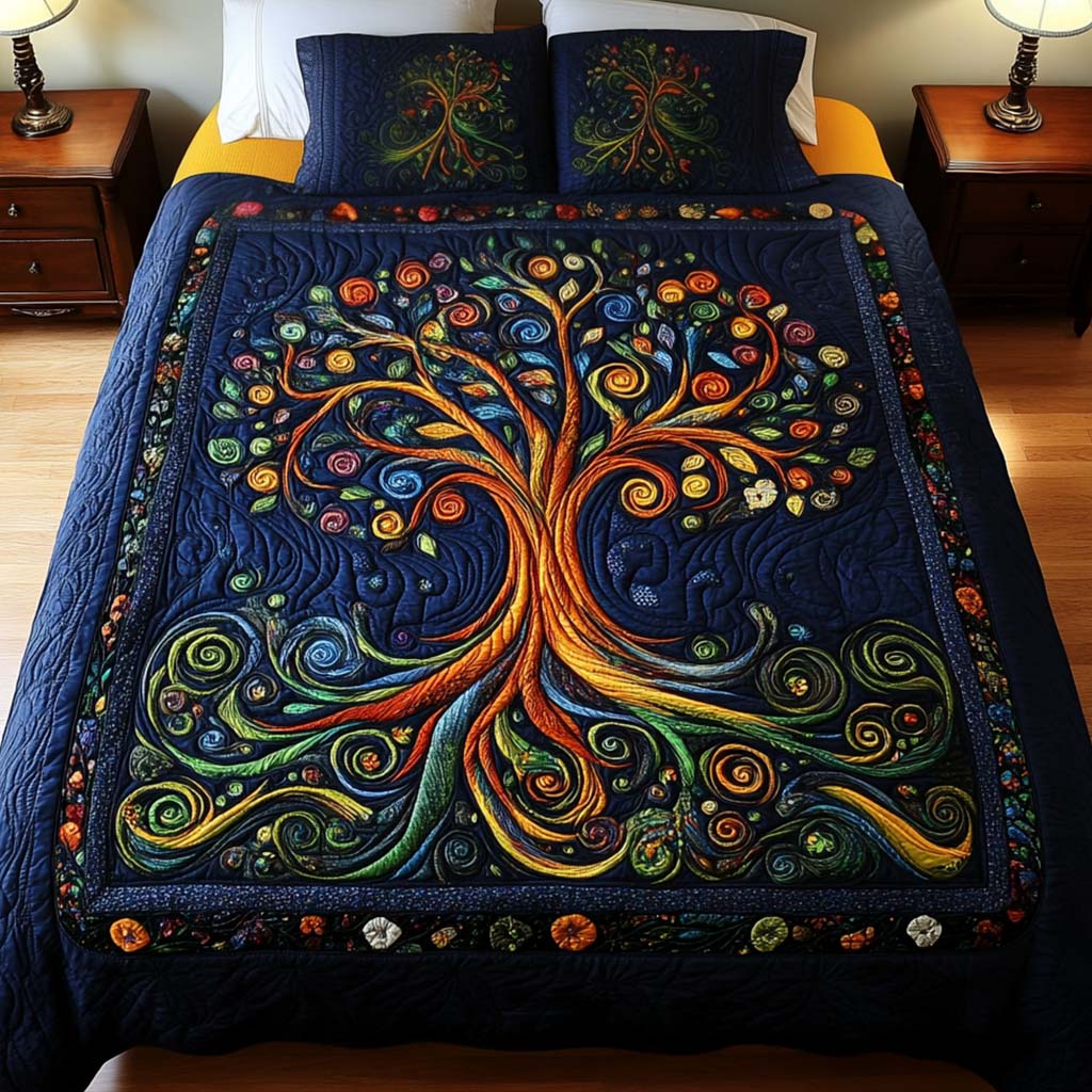 Eternal Whirl 3-Piece Quilted Bedding Set NCU0NNT088