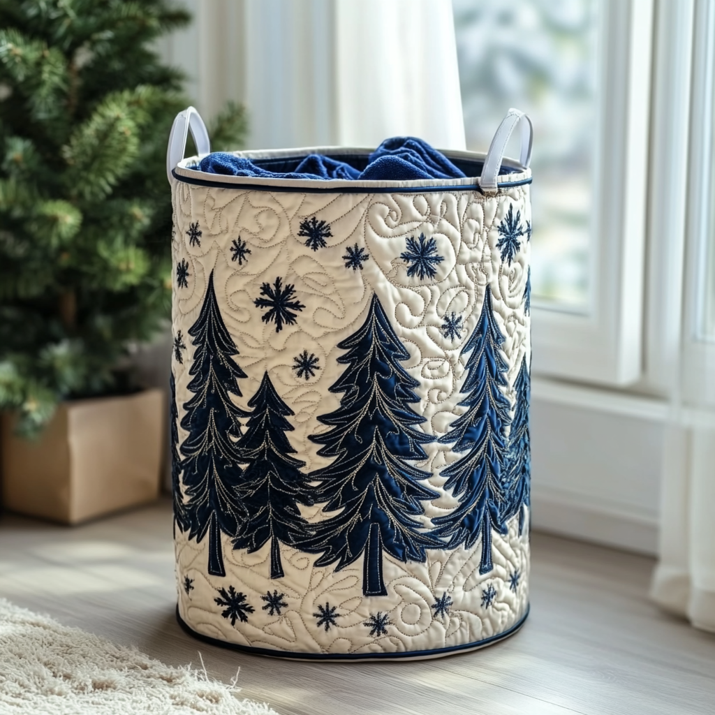 Evergreen Magic Quilted Laundry Basket NCU0DDK1230