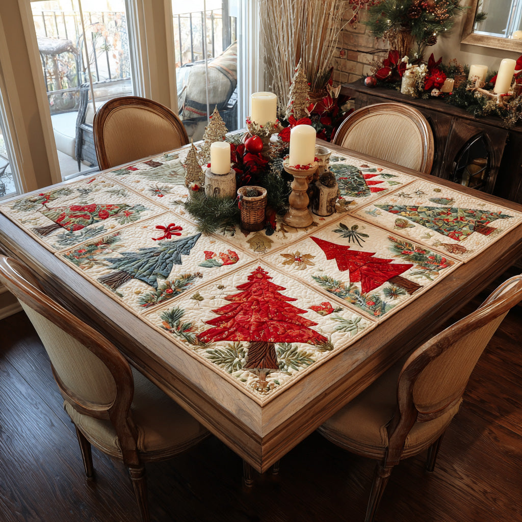 Evergreen Magic Quilted Table Topper NCU0DV923