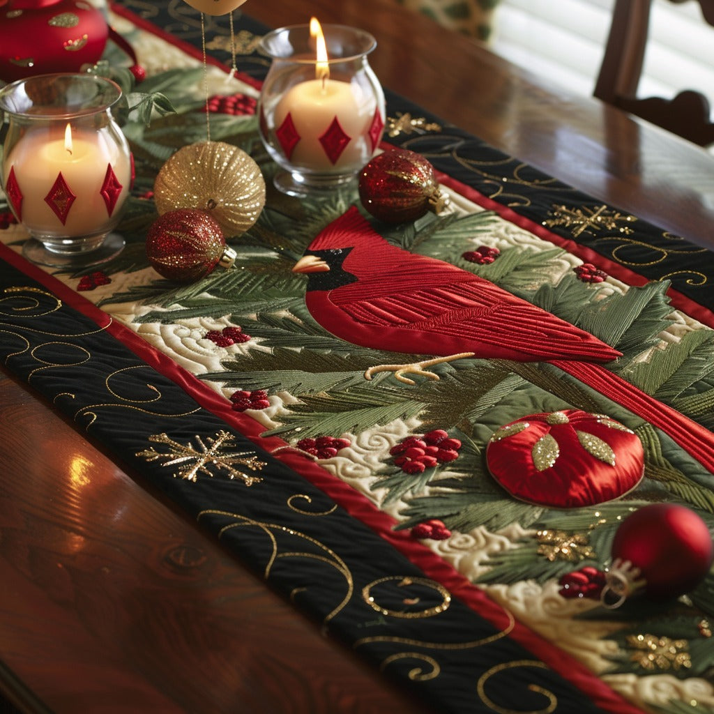 Evergreen Song Quilted Table Runner NCU0DV1173