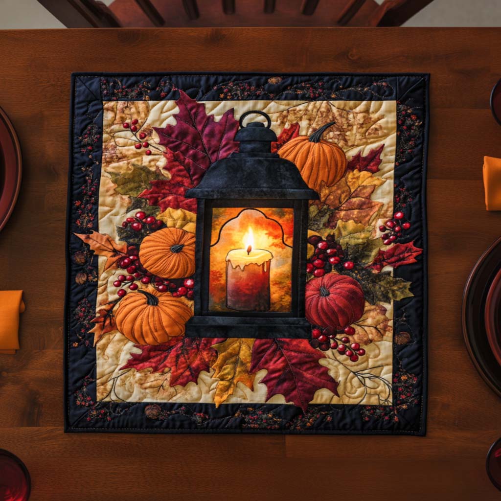 Fall Cozy Gathering Quilted Table Topper NCU0NNT1247