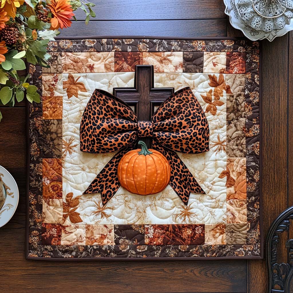 Fall Faith Journey Quilted Table Topper NCU0NNT1445