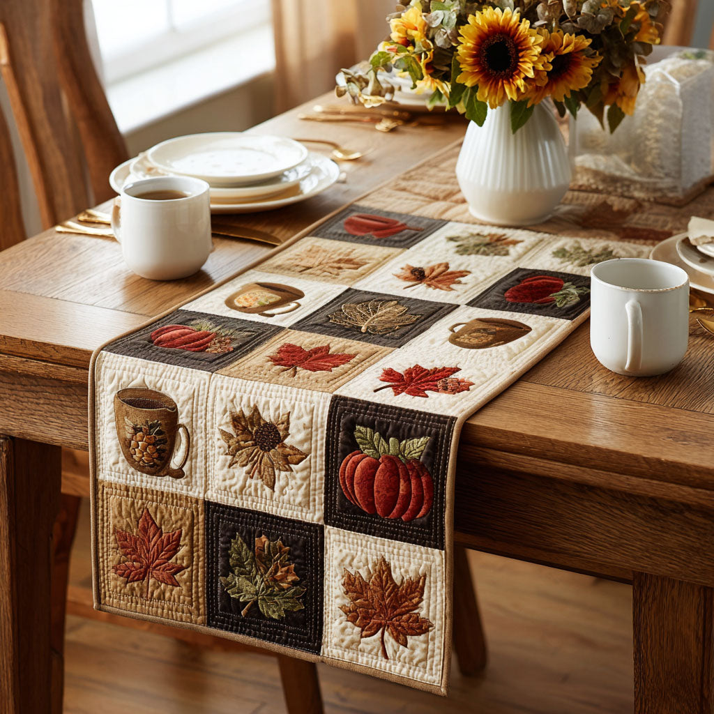 Fall Whisper Quilted Table Runner NCU0PTT620