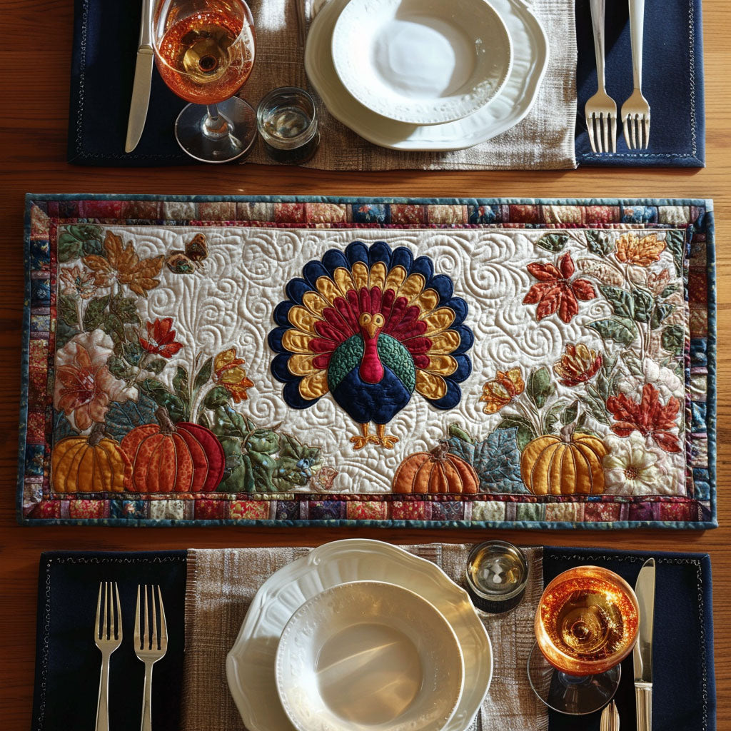 Feast Time Quilted Table Runner NCU0NTV265