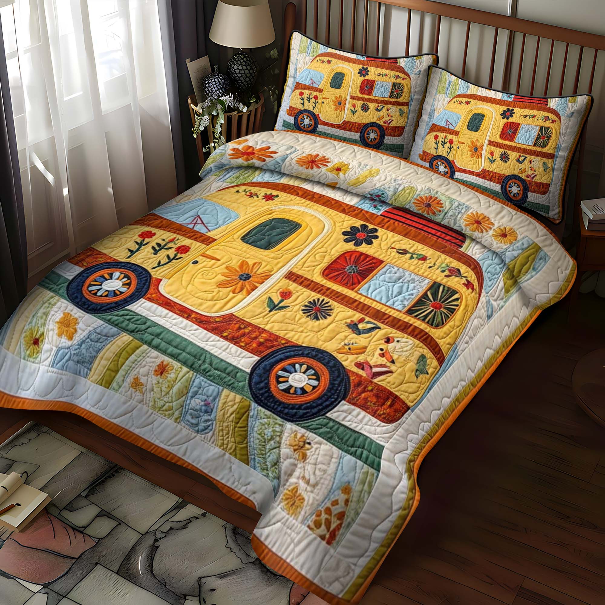Festive Frost 3-Piece Quilted Bedding Set NCU0NT649