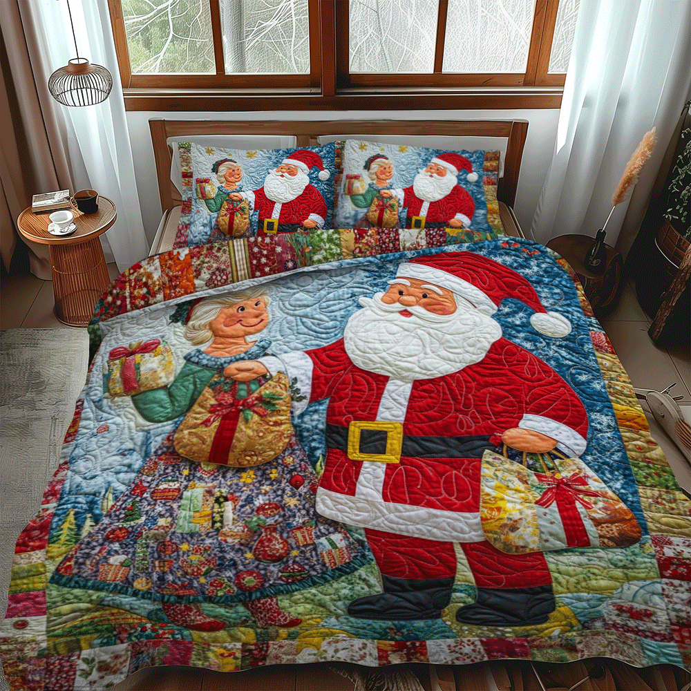 Festive Holiday Dreams 3-Piece Quilted Bedding Set NCU0PD746