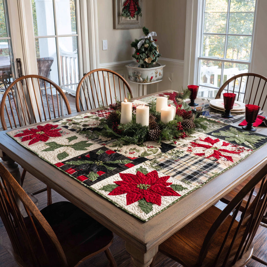 Festive Petals Quilted Table Topper NCU0DV913