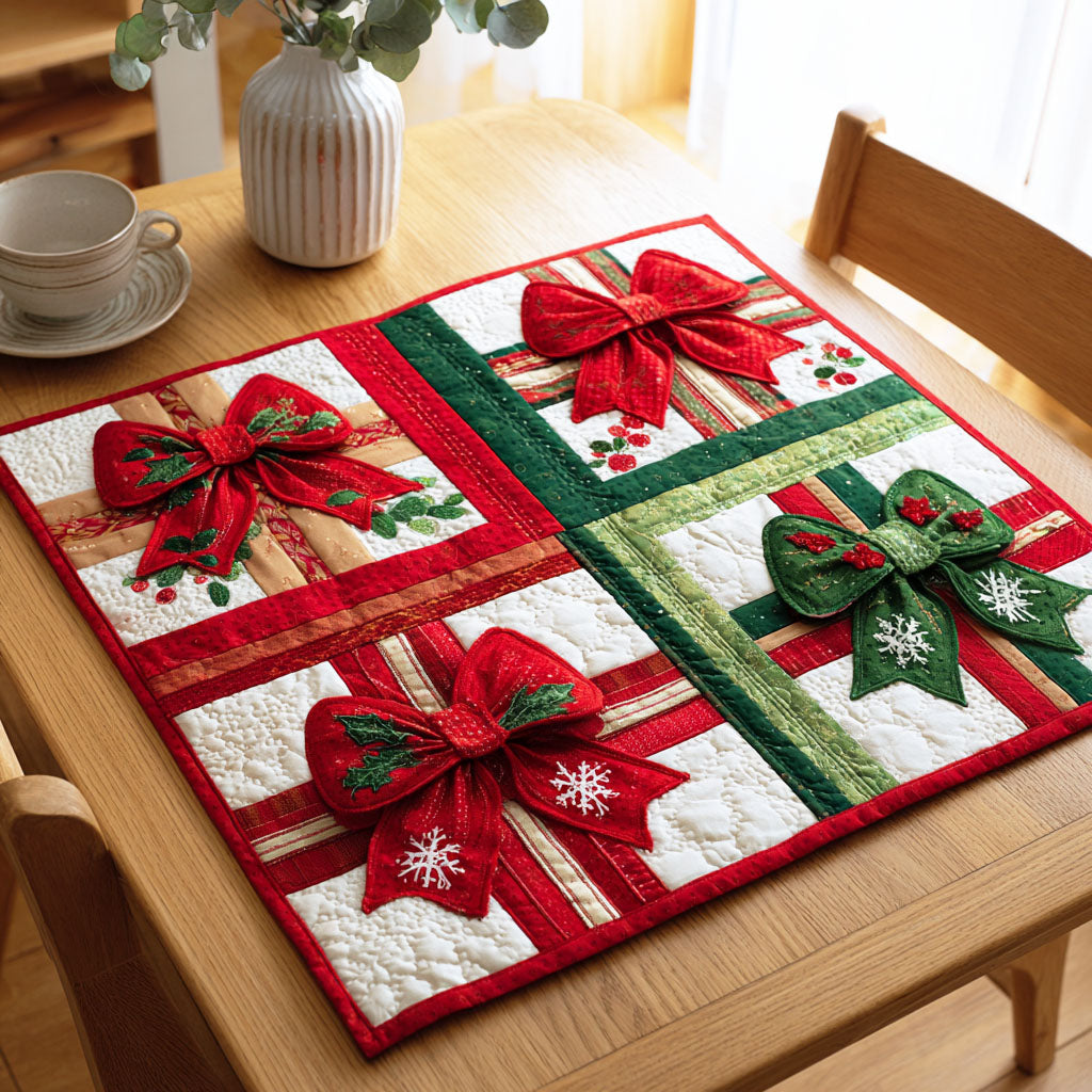 Festive Wrap Quilted Table Topper NCU0NTD267