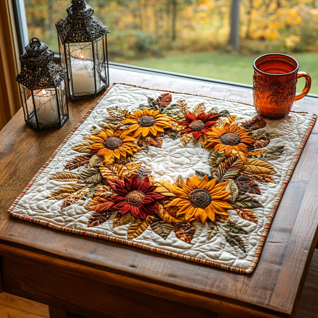 Fields of Gold Quilted Table Topper NCU0DV633