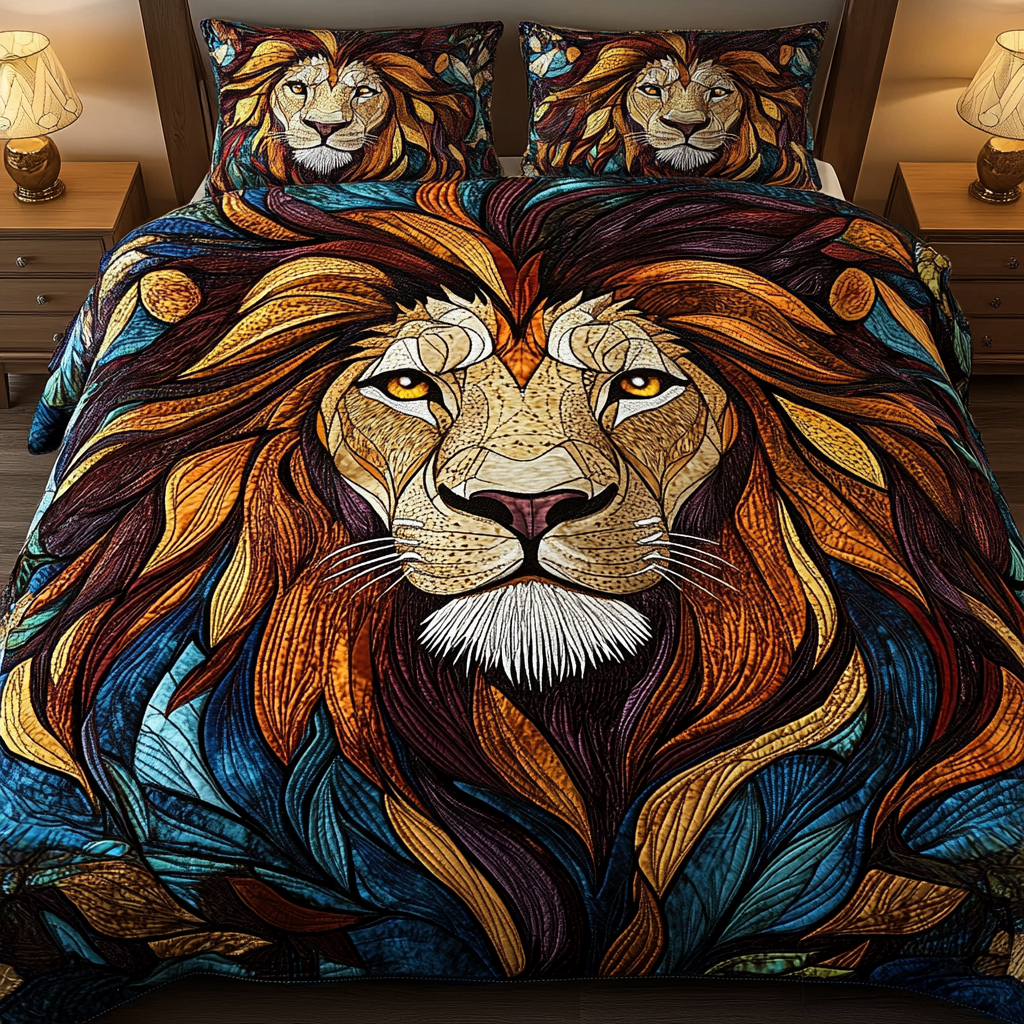 Fierce Majesty 3-Piece Quilted Bedding Set NCU0VH329
