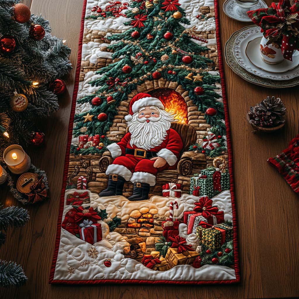 Santa Quilted Table Runner NCU0QN044