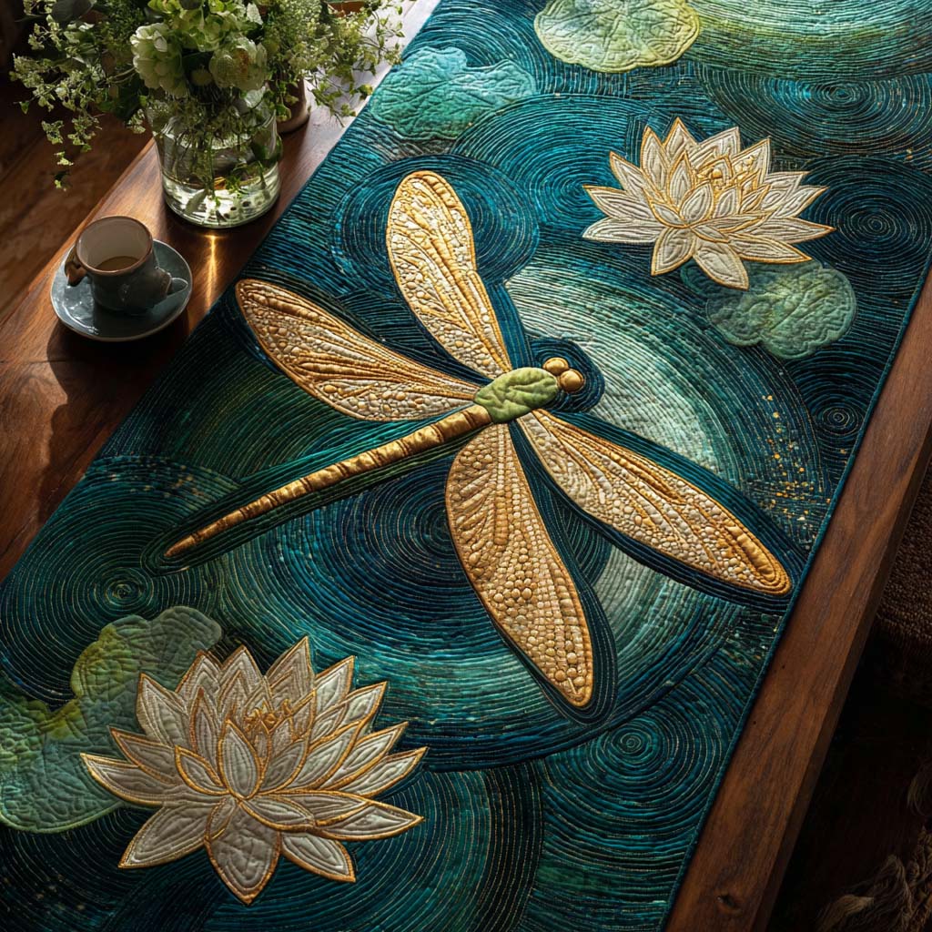 Floral Drift Quilted Table Runner NCU0NNT2566