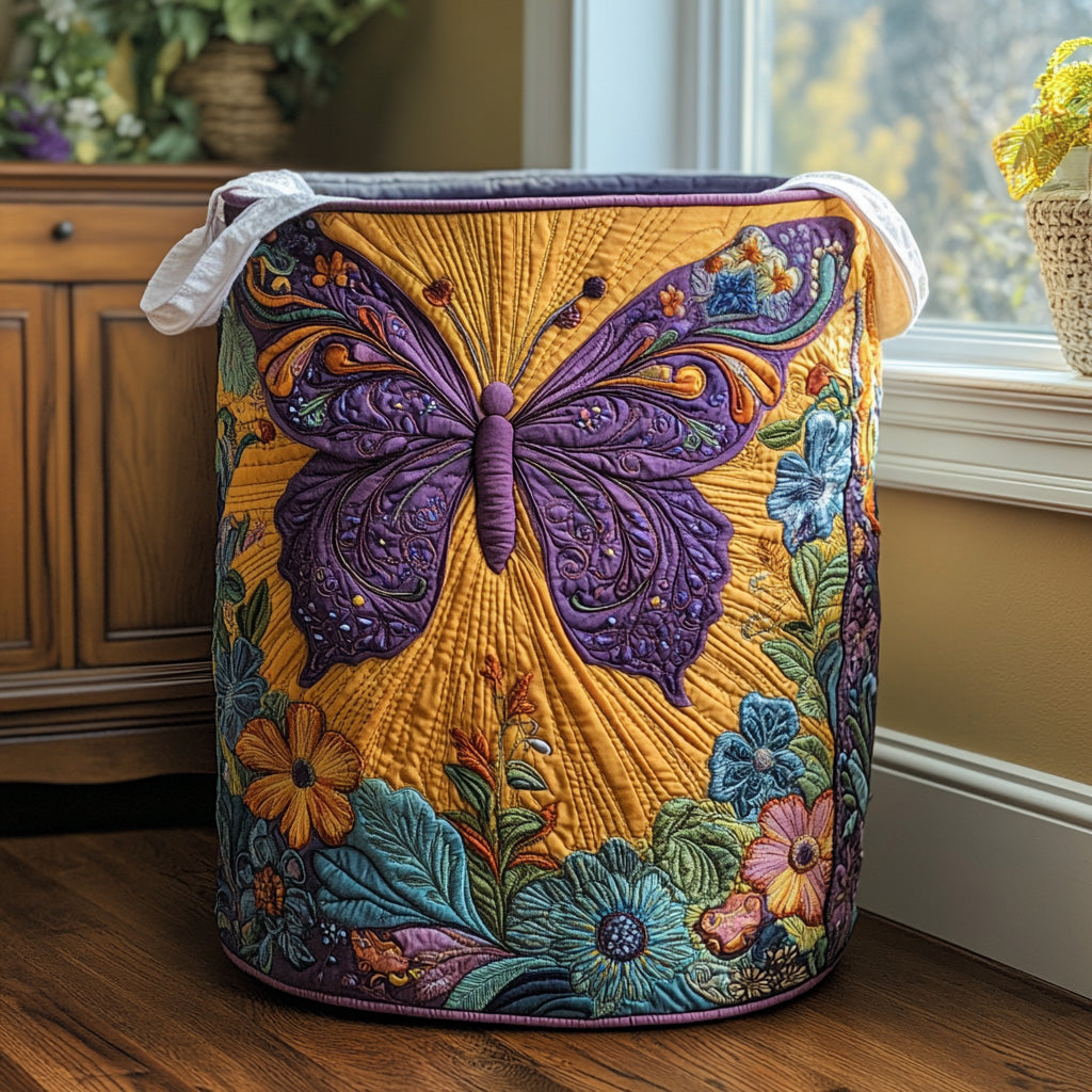 Flutter Bloom Quilted Laundry Basket NCU0DV670