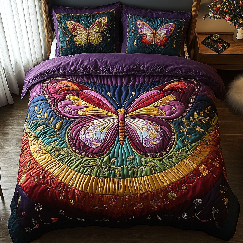 Flutter and Grace Quilted Bedding Set NCU0DV113