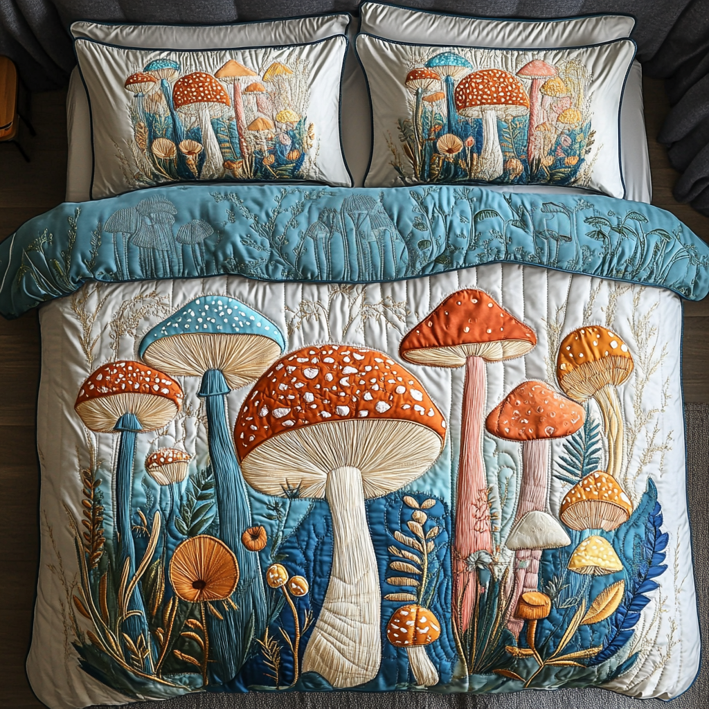 Forest Fable 3-Piece Quilted Bedding Set NCU0NVH924