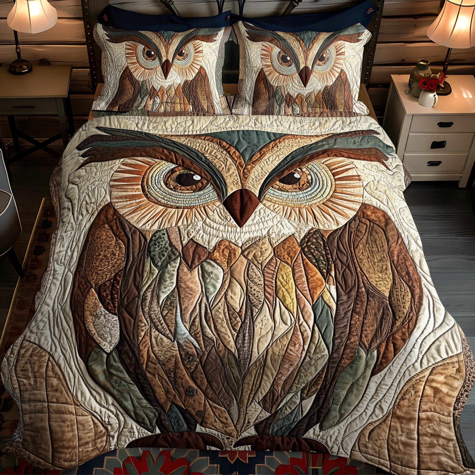 Forest Guardian 3-Piece Quilted Bedding Set NCU0VL780