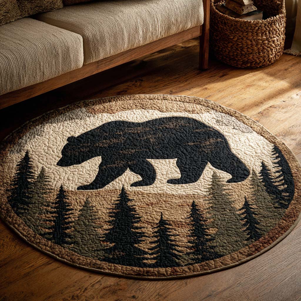 Forest Stroll Quilted Round Mat NCU0NNT2097