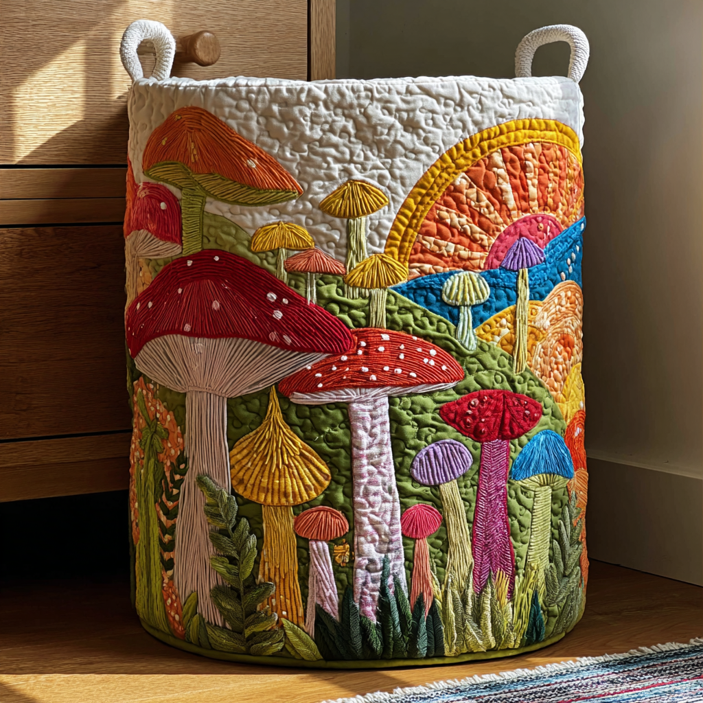 Forest Tale Quilted Laundry Basket NCU0DDK1363