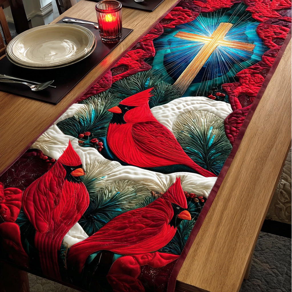 Forever Cardinal Spirit Quilted Table Runner NCU0NTD771