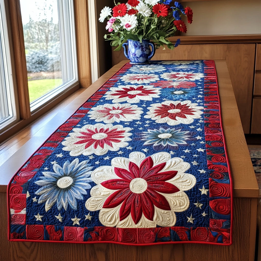Freedom Flutter Quilted Table Runner NCU0PTT165