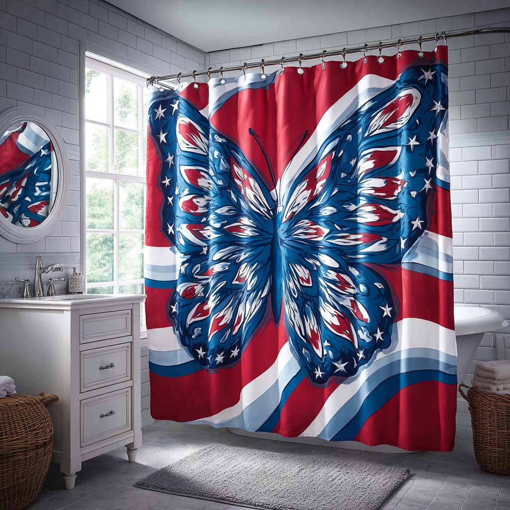 Freedom Flutter Shower Curtain NCU0DQQ0308