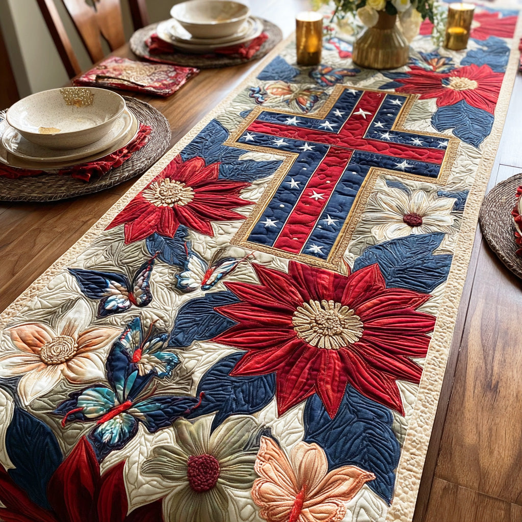 Freedom Grace Path Quilted Table Runner NCU0NTD784
