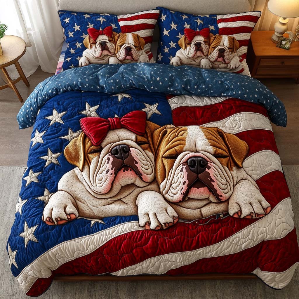 Freedom Pawtriot 3-Piece Quited Bedding Set NCU0NNT850