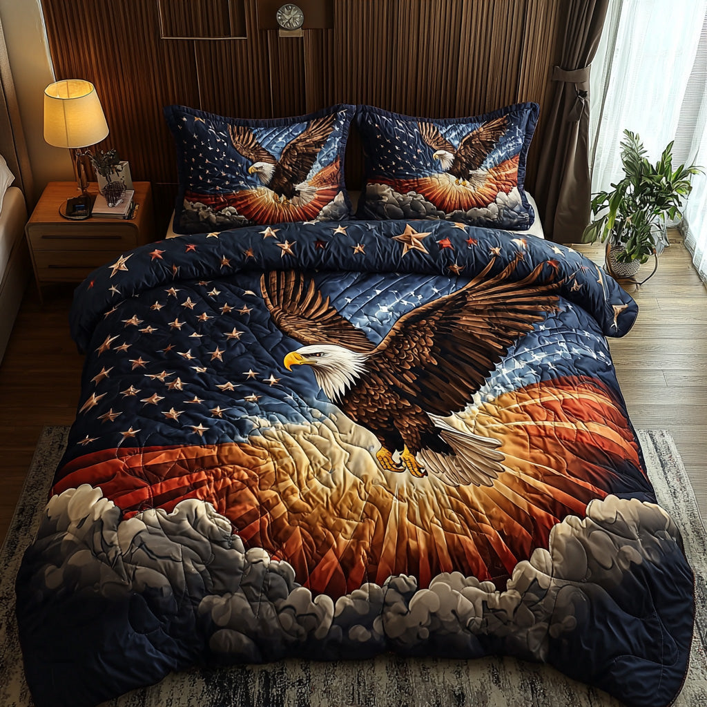 Freedom Soars 3-Piece Quilted Bedding Set NCU0DV507