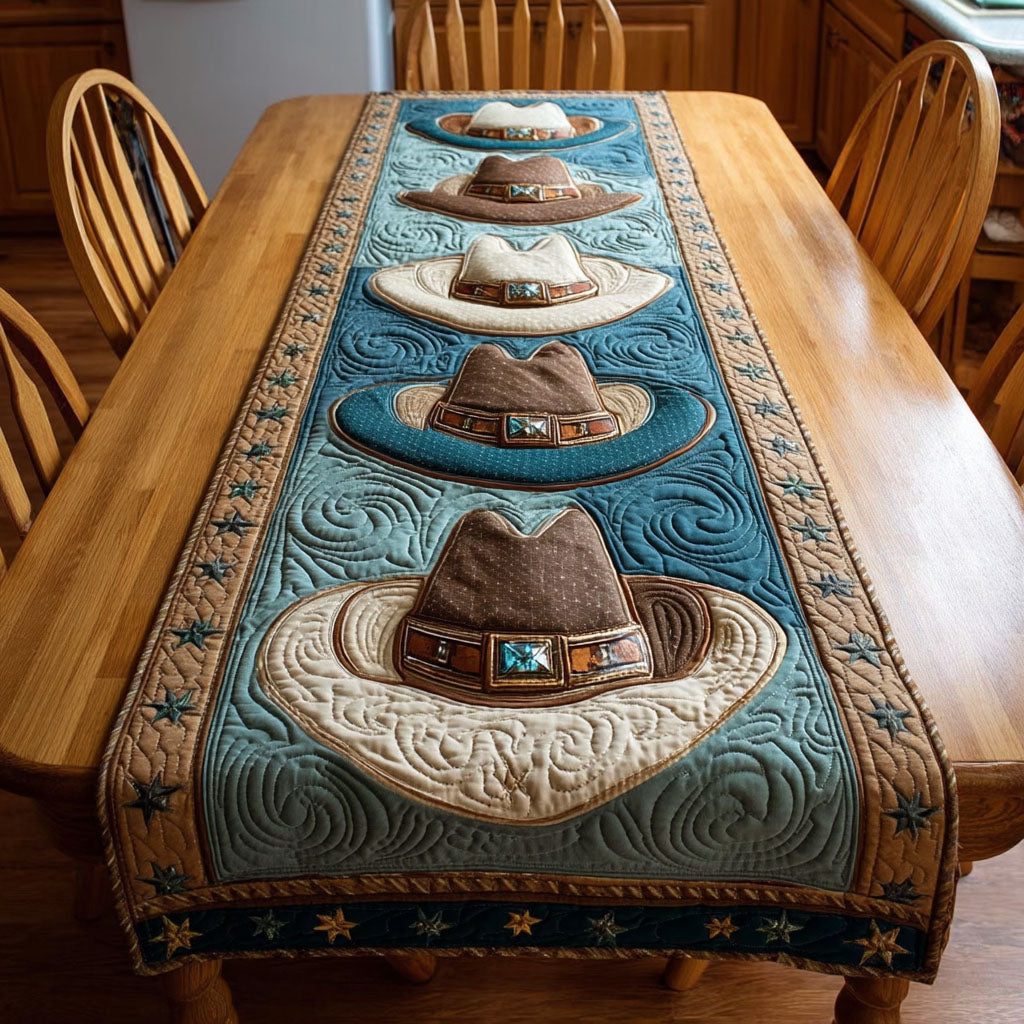 Frontier Hats Quilted Table Runner NCU0NTV827