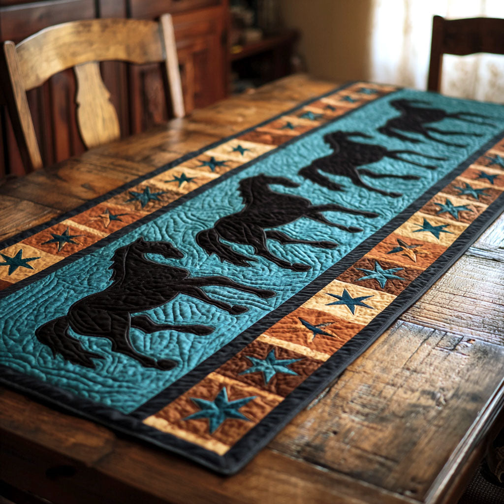 Frontier Mustang Quilted Table Runner NCU0NTV841