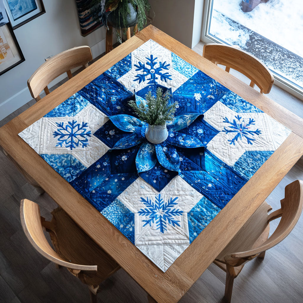 Frosted Ribbon Quilted Table Topper NCU0NTD260