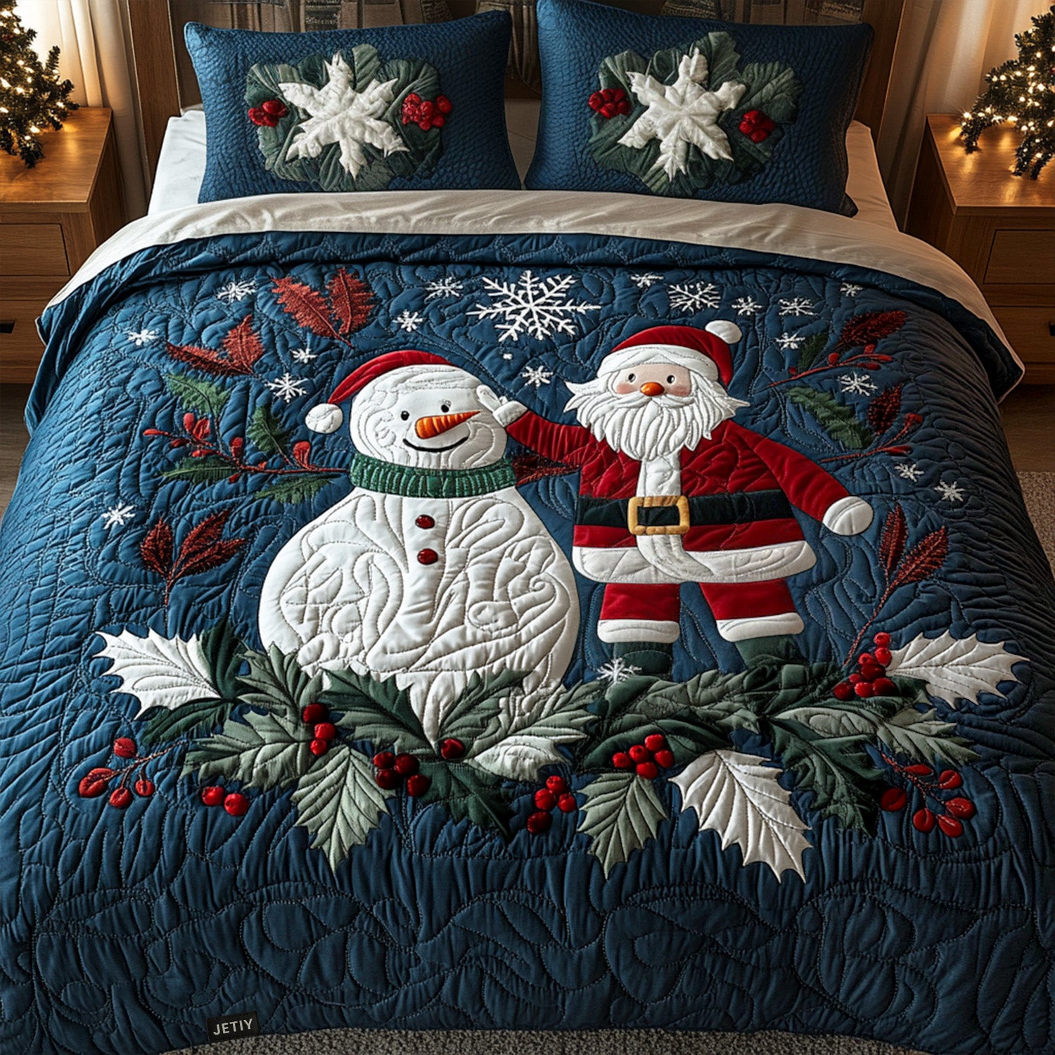 Frosty Friends 3-Piece Quilted Bedding Set NCU0PTT056
