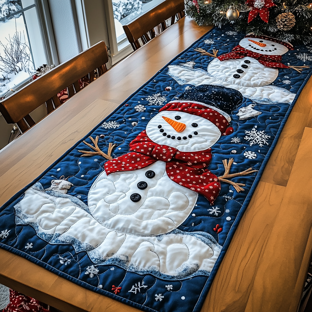 Frosty Lane Quilted Table Runner NCU0DDK1338