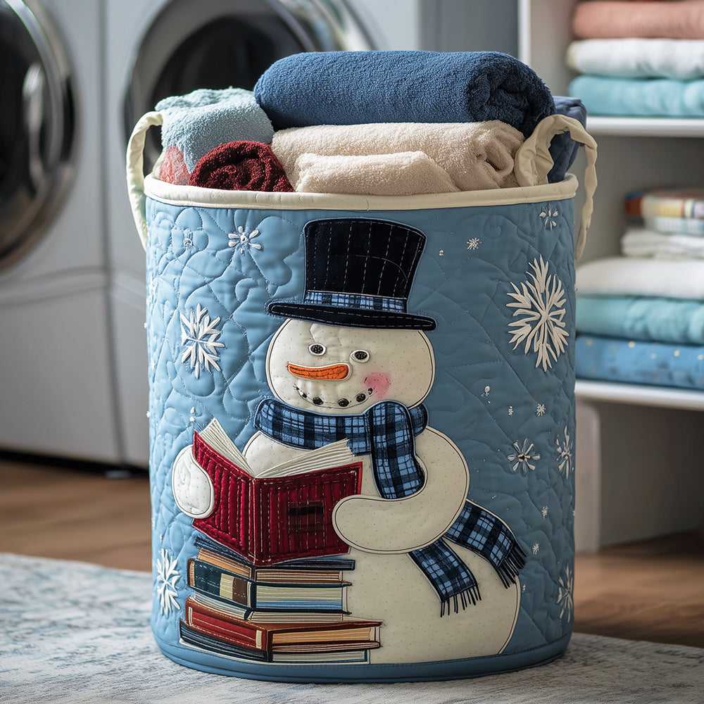 Frosty Reading Quilted Laundry Basket NCU0TH3161