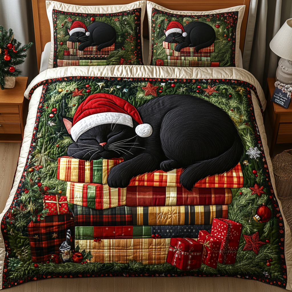 Furry Book Bliss 3-Piece Quilted Bedding Set NCU0TL2102