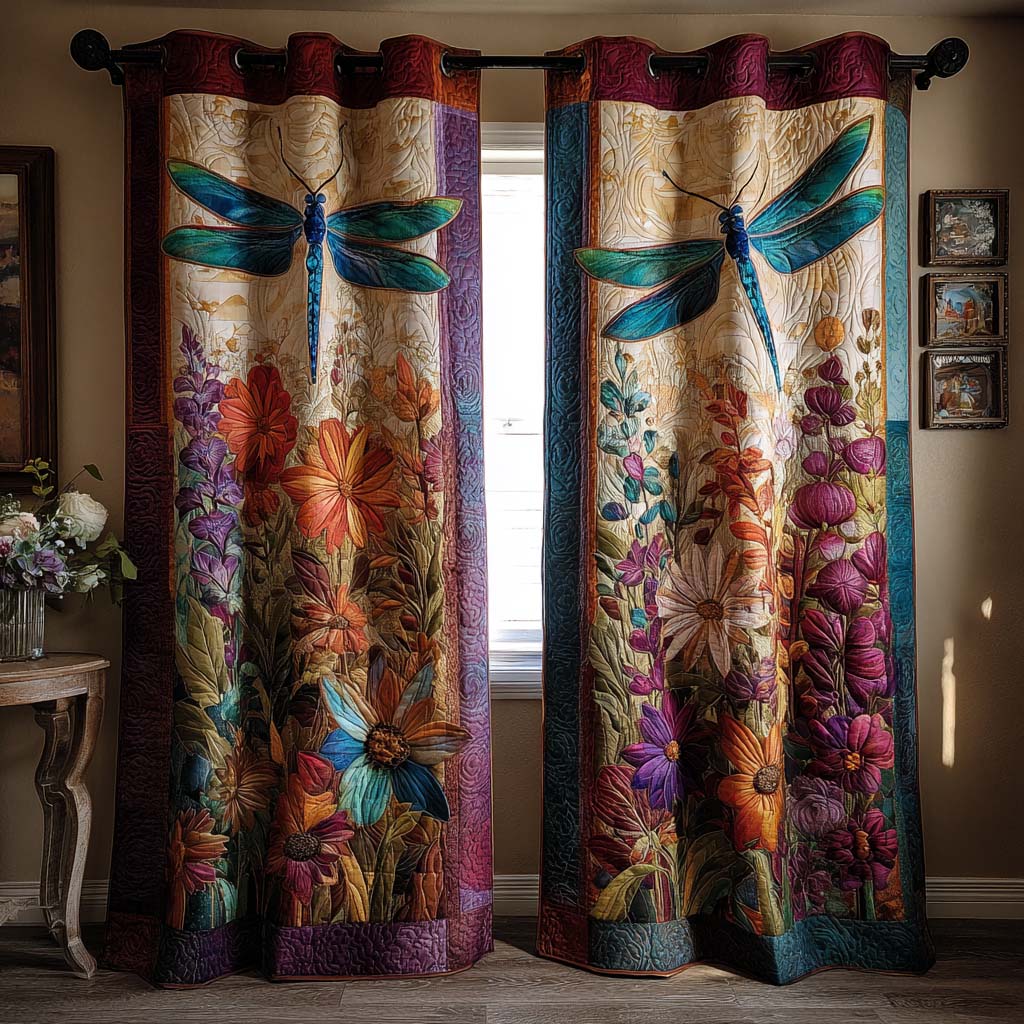 Garden Flutter Quilted Curtains NCU0NNT2553